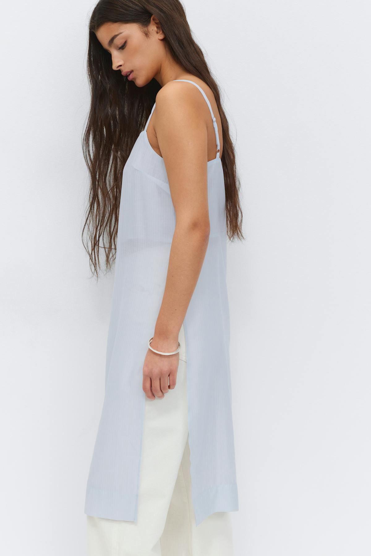 Sheer dress - Blue/stripe