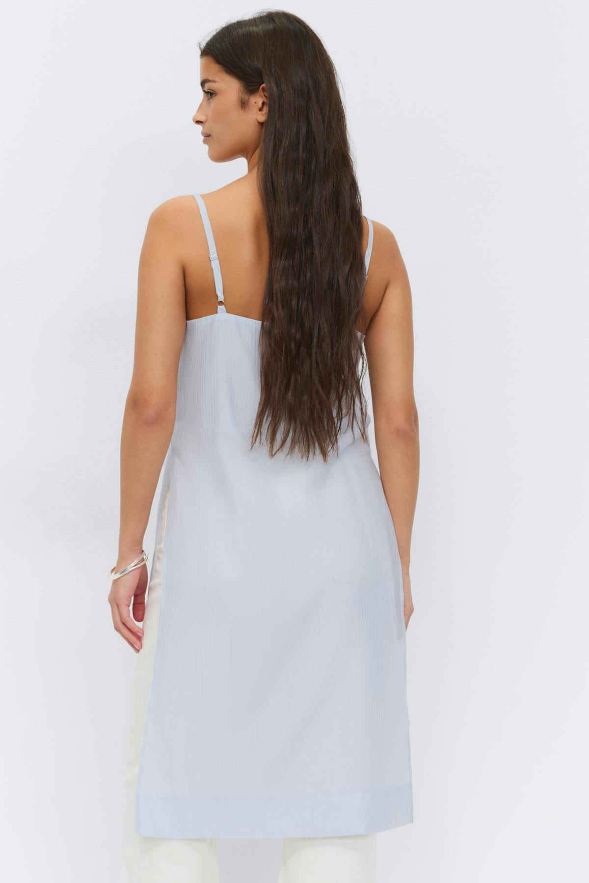 Sheer dress - Blue/stripe