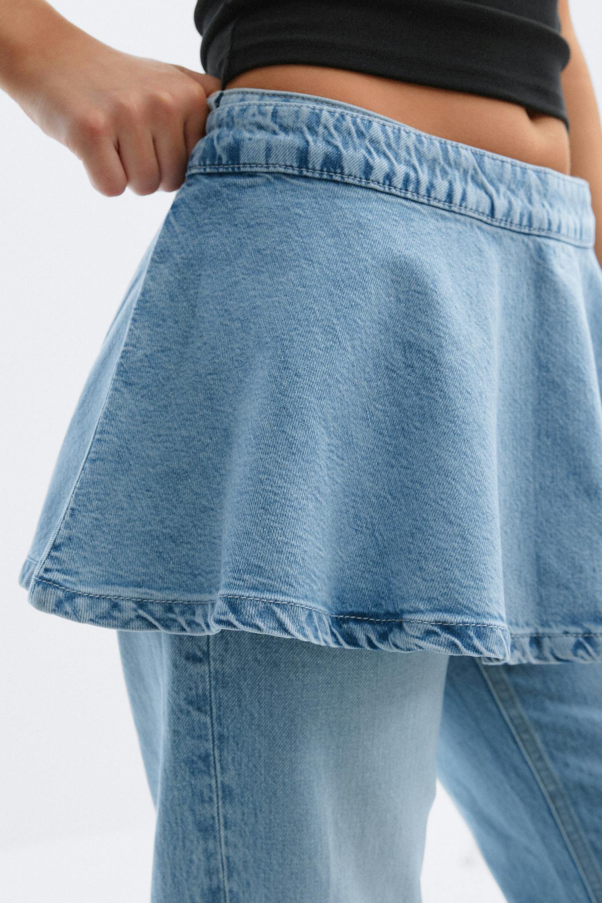 Denim mini skirt - Cold blue