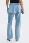 Denim mini skirt - Cold blue