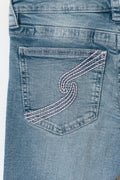 Y dixie low flare jeans tall - Mid blue