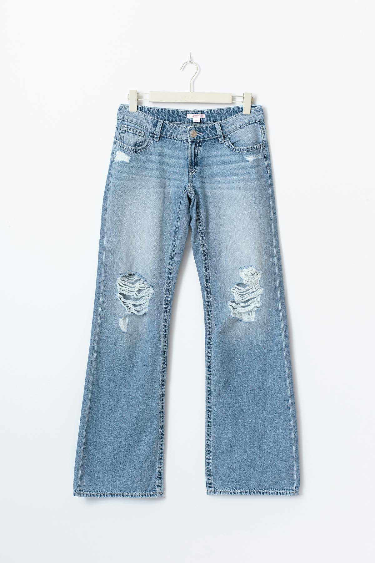 14+ real low loose jeans tall - Bleu clair