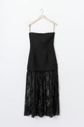 Sleeveless lace maxi dress - Noir