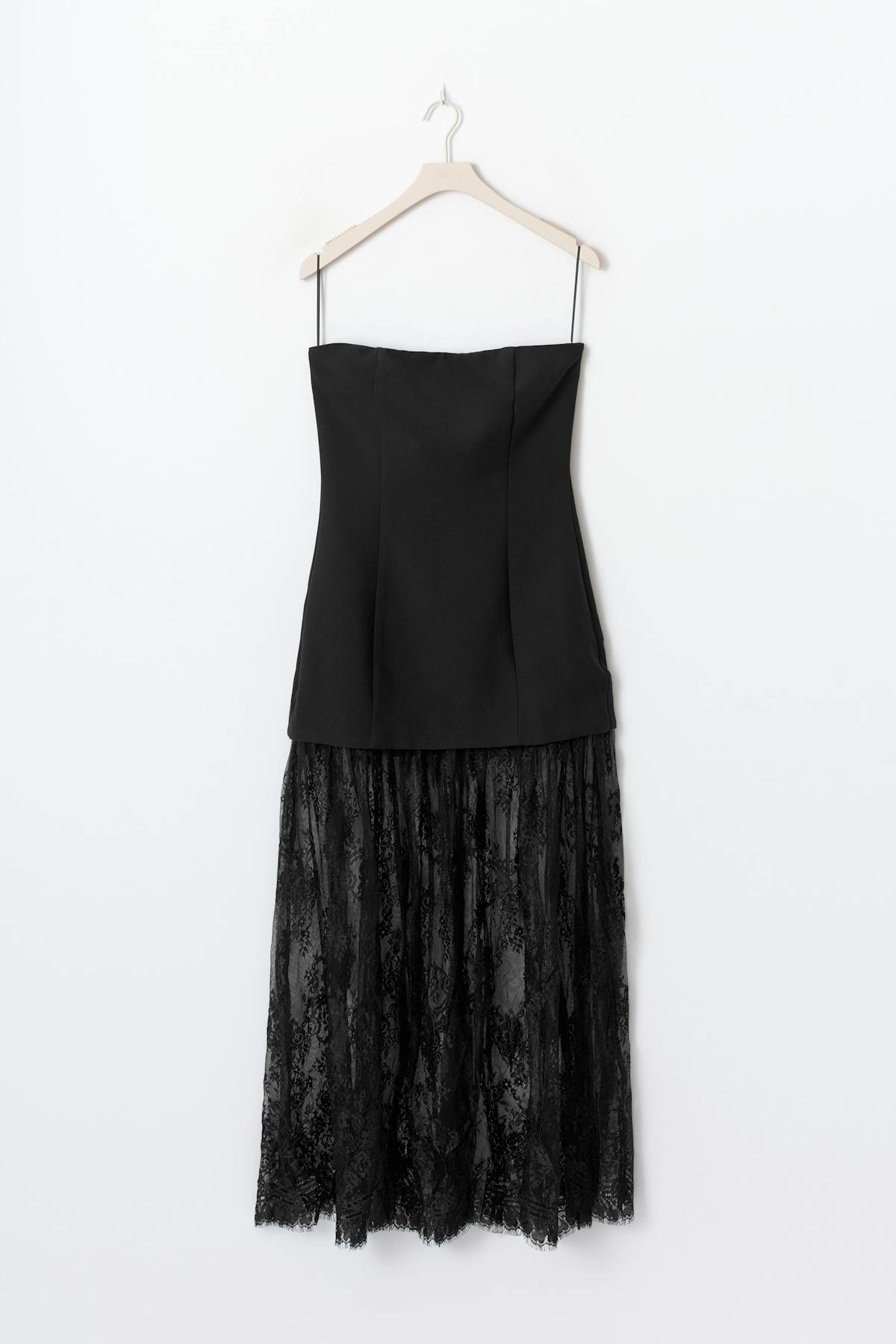 Sleeveless lace maxi dress - Noir