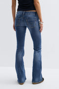 14+ low rise flare jeans tall - Mid blue