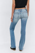 14+ pleated tie jeans - Sky blue