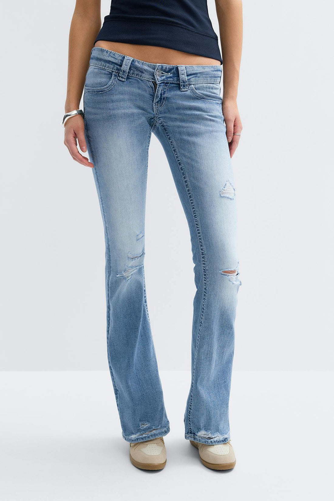 14+ too messy flare jeans tall - Bleu