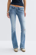 14+ too messy flare jeans tall - Bleu