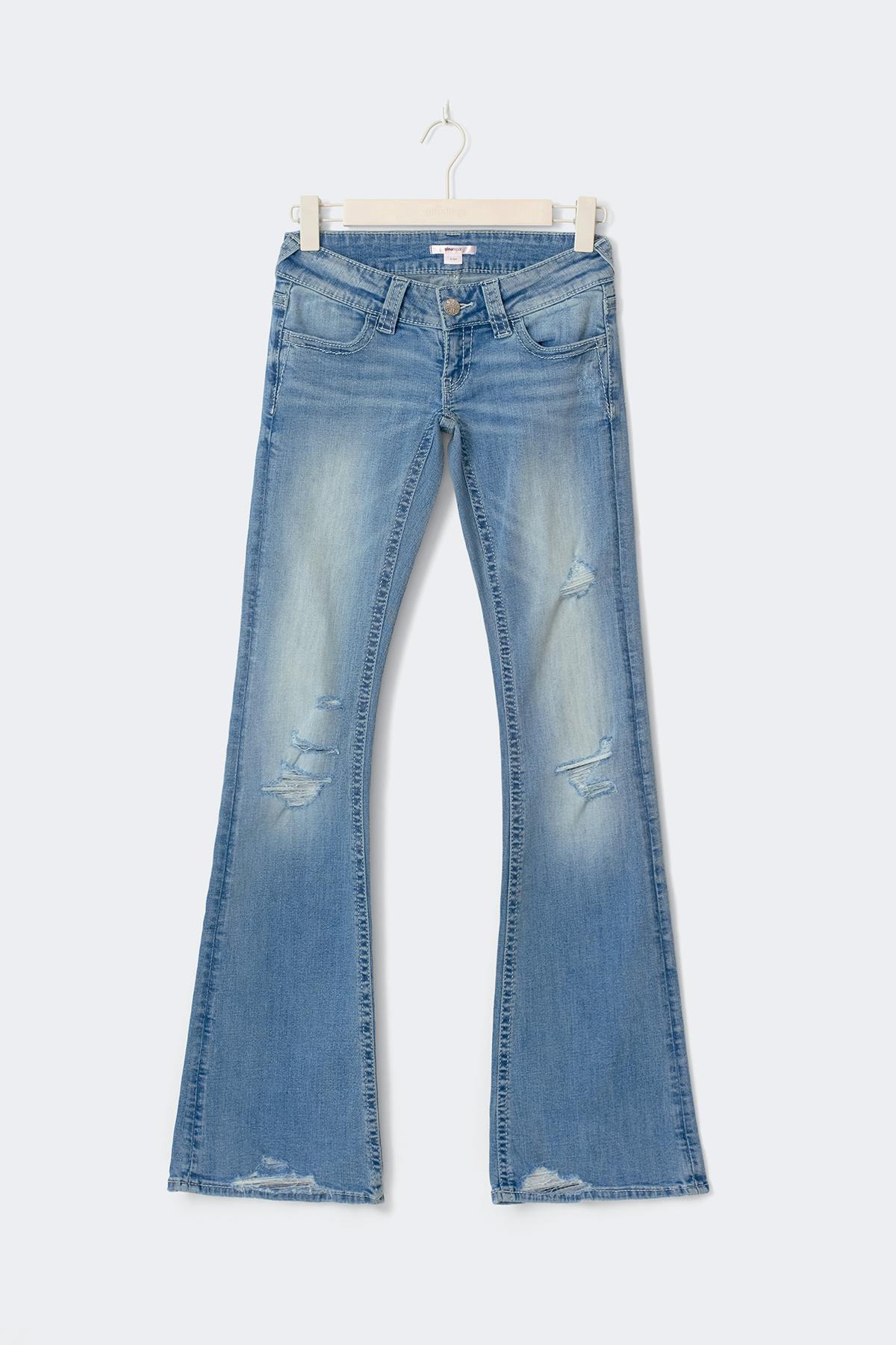 14+ too messy flare jeans tall - Bleu
