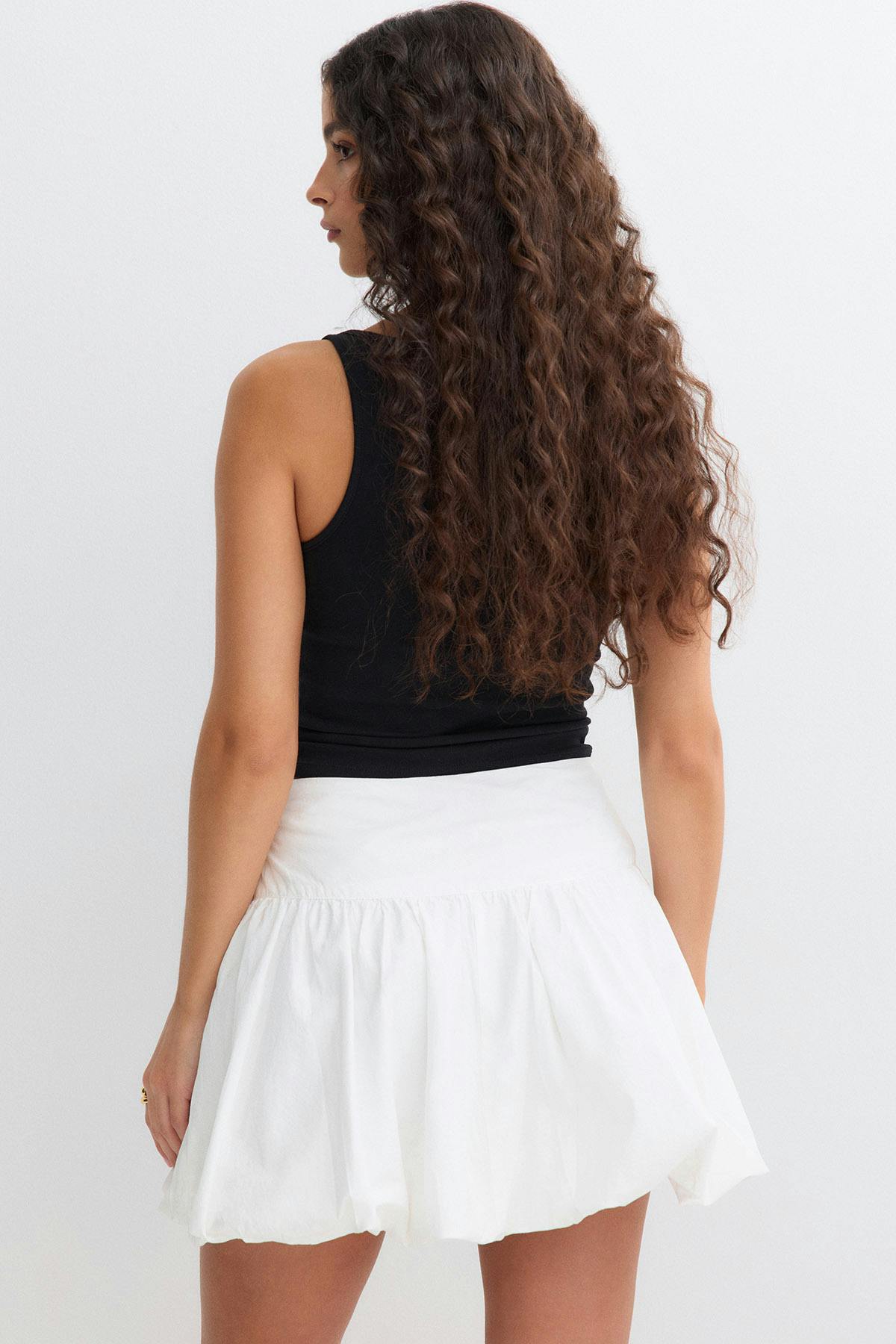 Balloon skirt - Blue/stripe