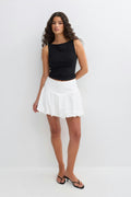 Balloon skirt - Blue/stripe