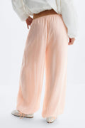 Sheer balloon trousers - Peach