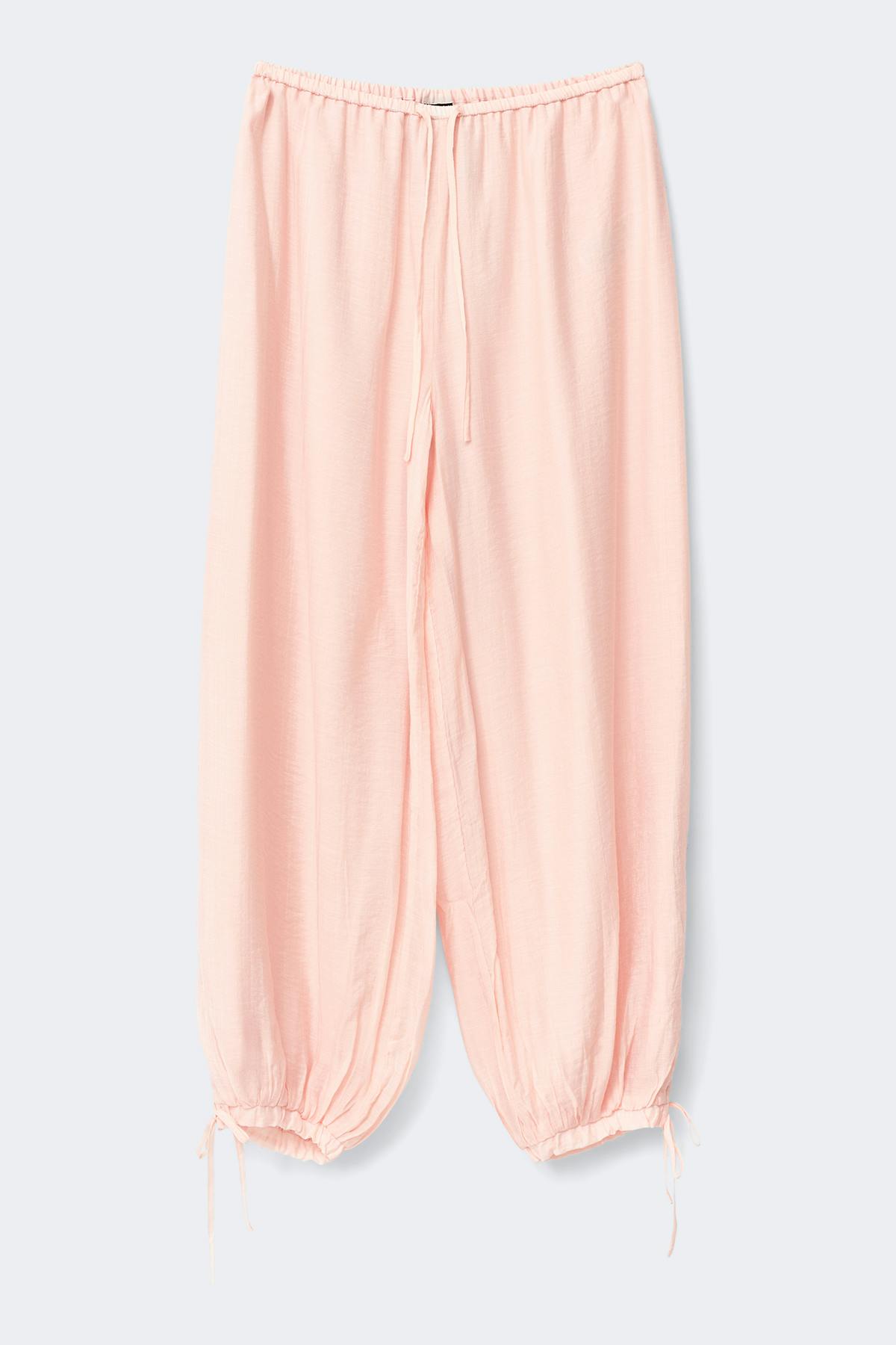 Sheer balloon trousers - Peach