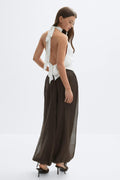 Sheer balloon trousers - Marron foncé