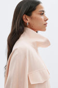 High neck cargo jacket - Peach