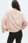 High neck cargo jacket - Peach