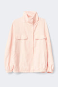 High neck cargo jacket - Peach