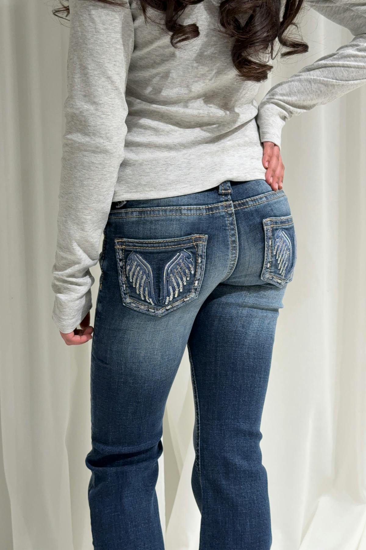 Y too messy flare jeans tall - Bleu foncé
