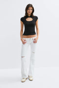 14+ too messy flare jeans tall - Blanc cassé