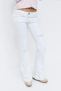 Y too messy flare jeans - Blanc cassé
