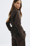 Linen blend shirt - Rose clair