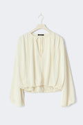 Knitted balloon top - Gardenia