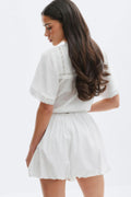 Mini balloon shorts - Blanc
