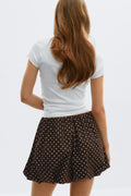 Mini balloon shorts - Brown dot aop