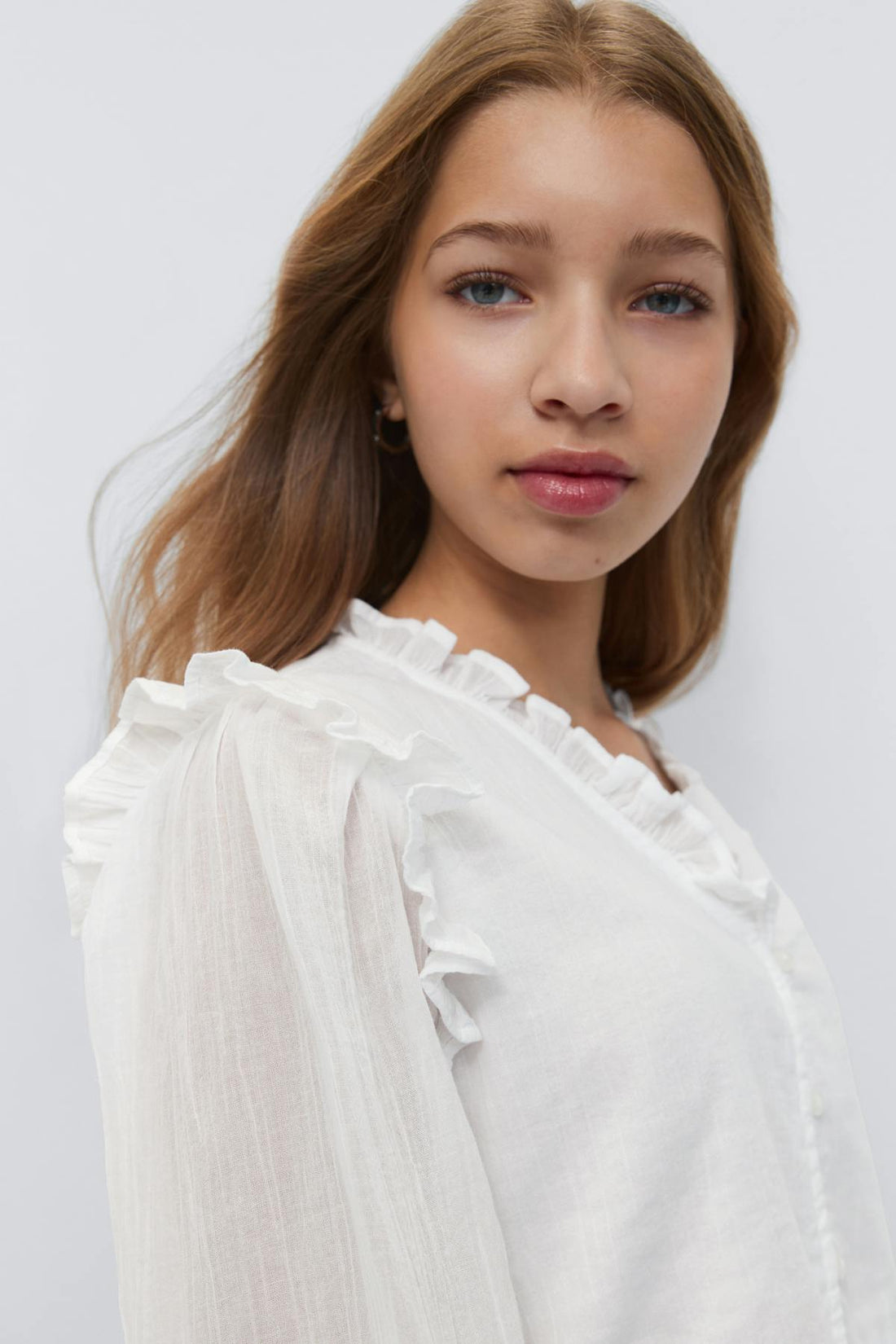 Y long sleeve blouse - Blanc