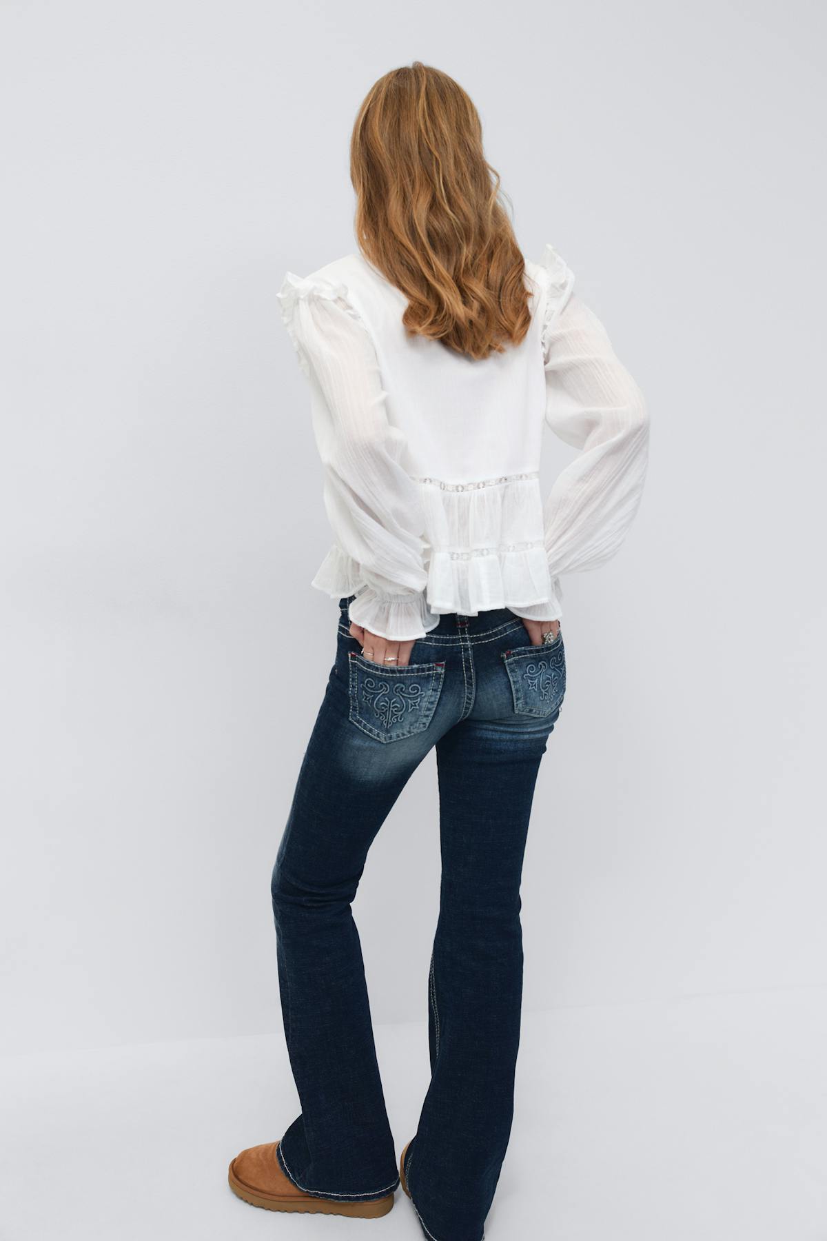 Y long sleeve blouse - Blanc