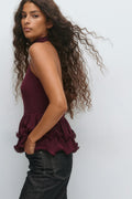 Halterneck ruffle top - Wine tasting
