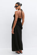 Halterneck knitted dress - Noir