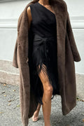 Triangle fringe scarf - Noir