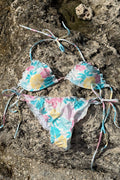 14+ lexi ruched bikini bottom - Bahama blizz