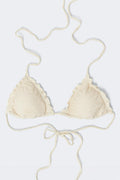 14+ paloma lurex bikini top - Blanc cassé