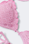 14+ paloma lurex bikini top - Rose