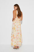 Pleated maxi dress - Flower aop