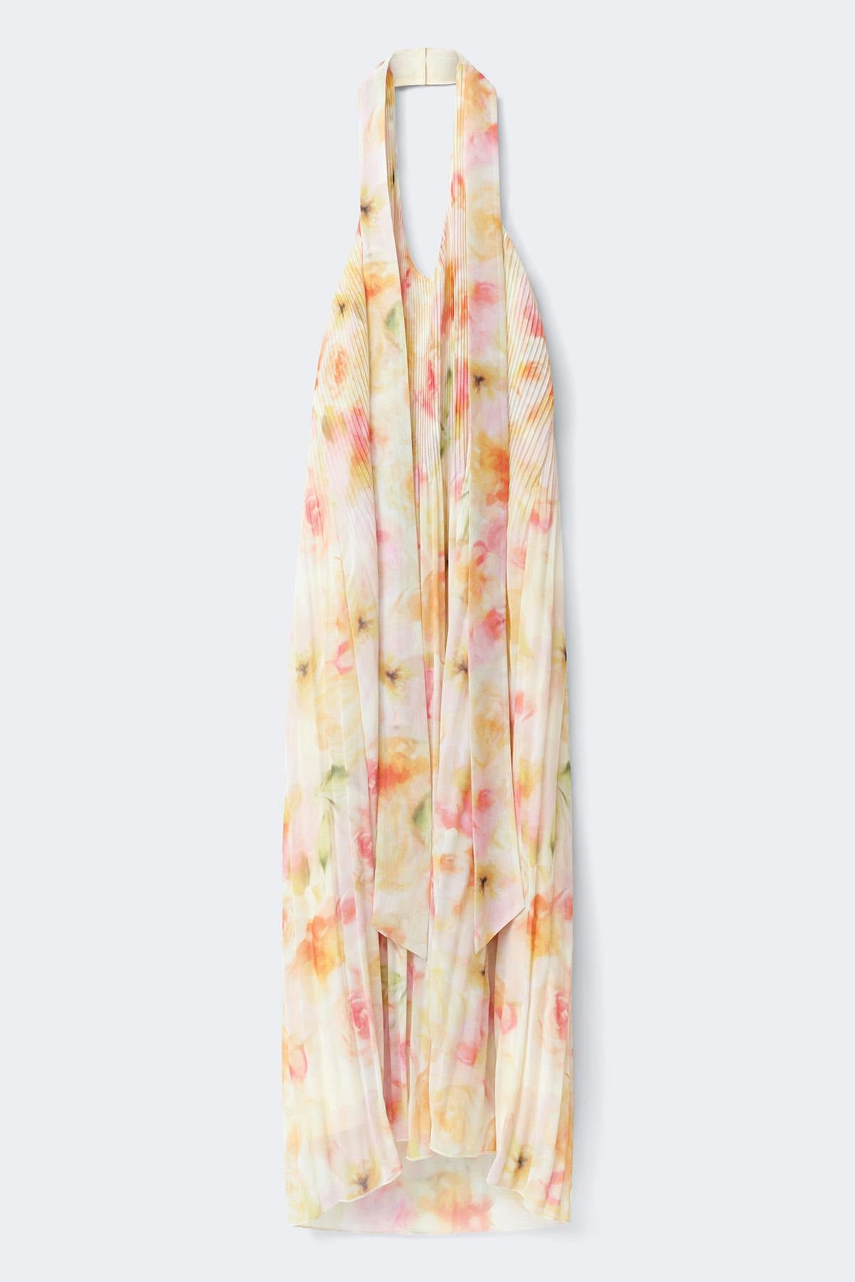 Pleated maxi dress - Flower aop