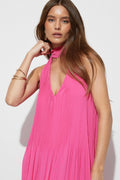Pleated maxi dress - Rose