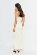 Embroidery maxi dress - Creme
