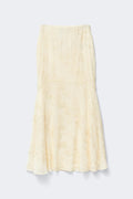 Embroidery maxi skirt - Creme