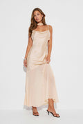 Floral maxi cowlneck dress - Anise flower