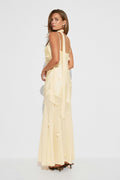 Floral maxi cowlneck dress - Anise flower