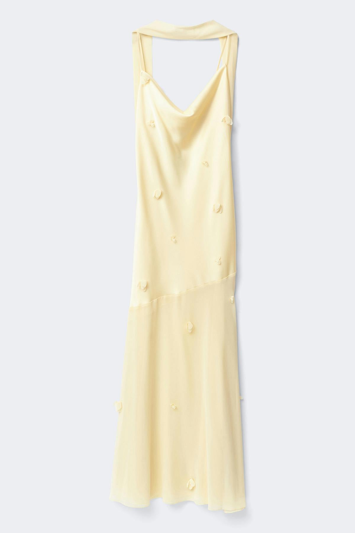 Floral maxi cowlneck dress - Anise flower