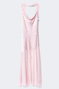 Floral maxi cowlneck dress - Rose