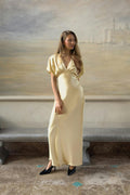 Satin maxi dress - Bleu clair