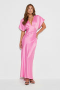 Satin maxi dress - Noir
