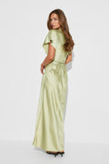 Satin maxi dress - Winter pear