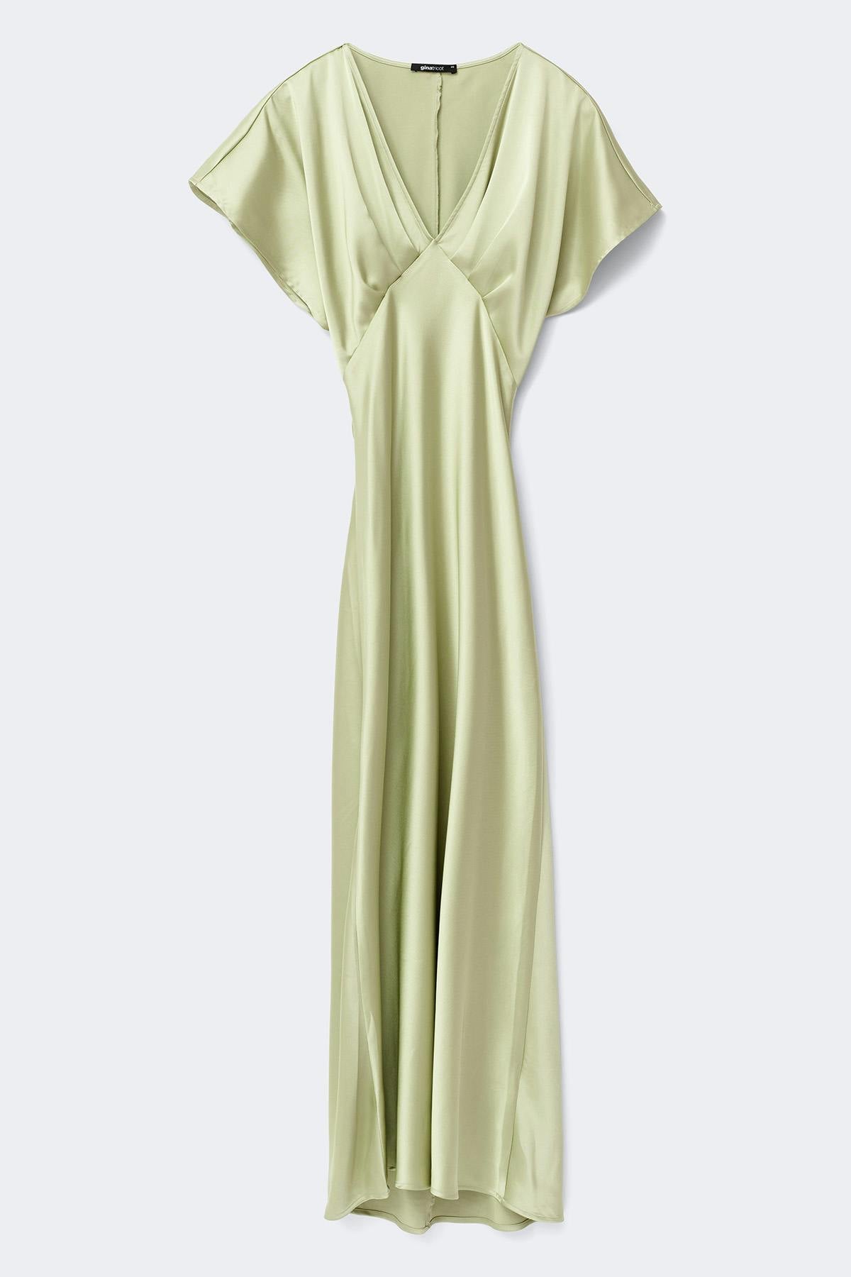 Satin maxi dress - Winter pear