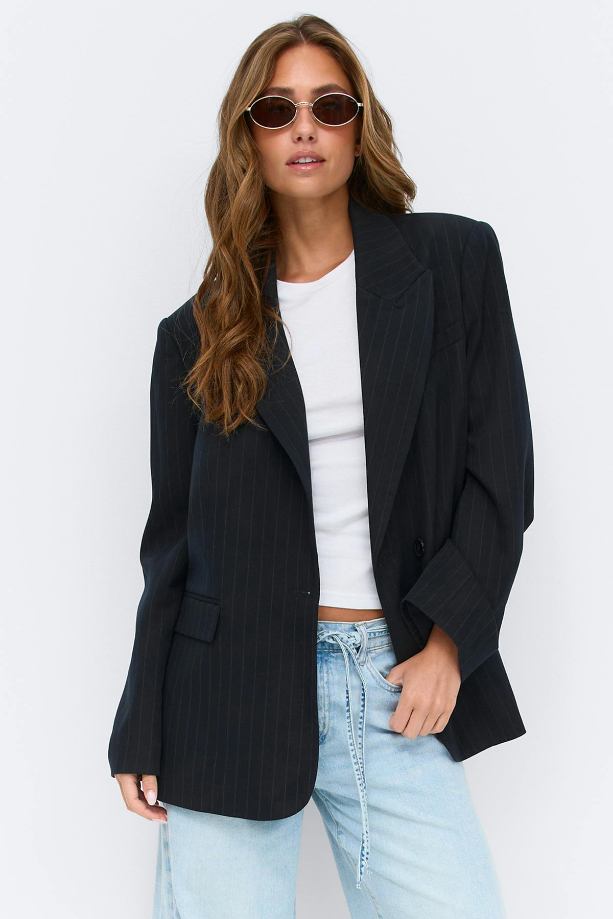 Double breasted blazer - Navy pinstripe